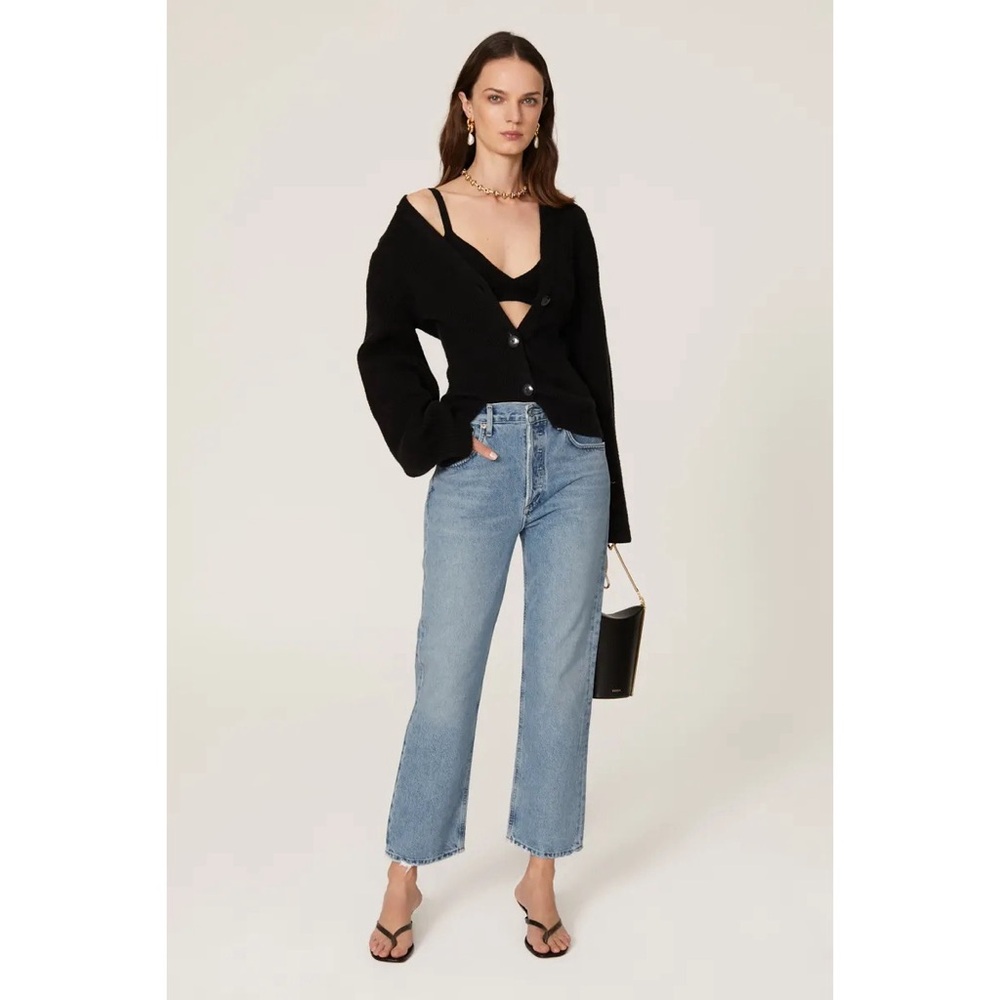 AGOLDE Ripley Cotton High-Rise Straight Jeans in Riptide - Picture 2 of 9